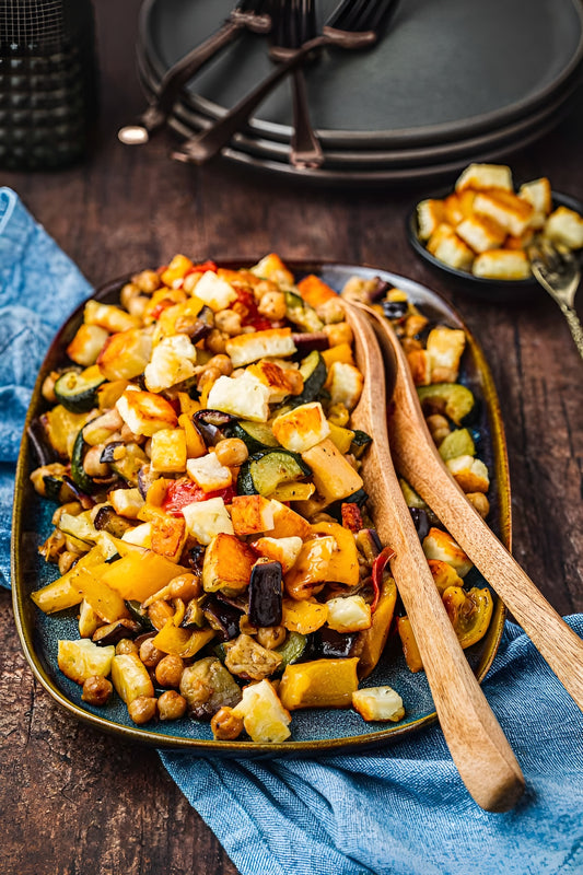 Vegetarische Pasta met Halloumi