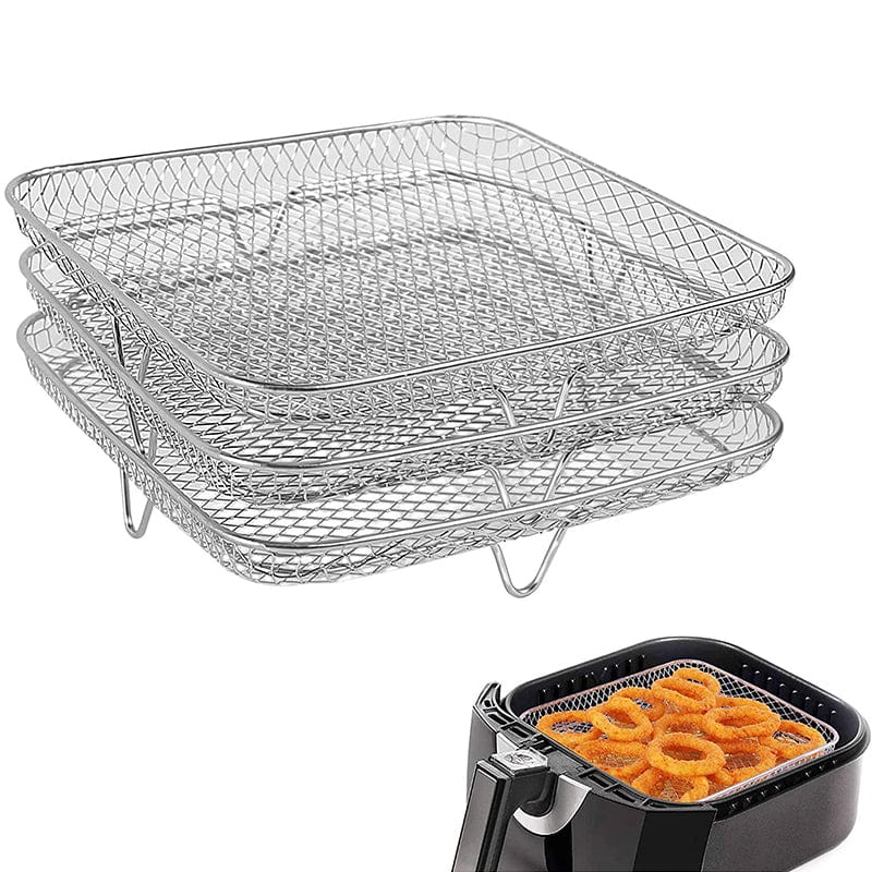 Three-piece air fryer cooking rack | Square